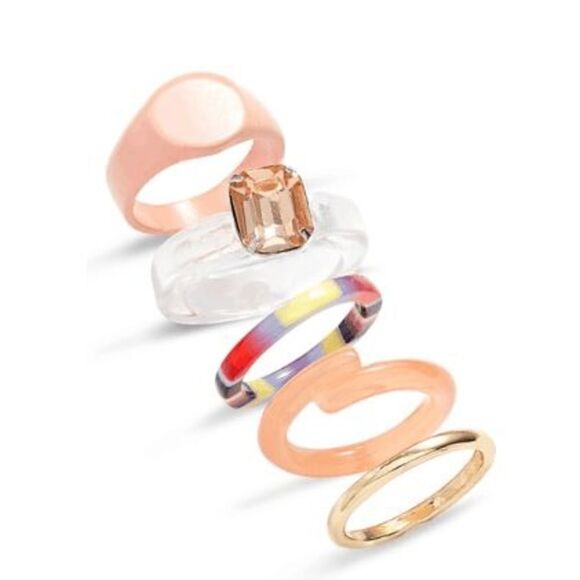 BP Multicolor Resin Rings Set - Picture 1 of 6